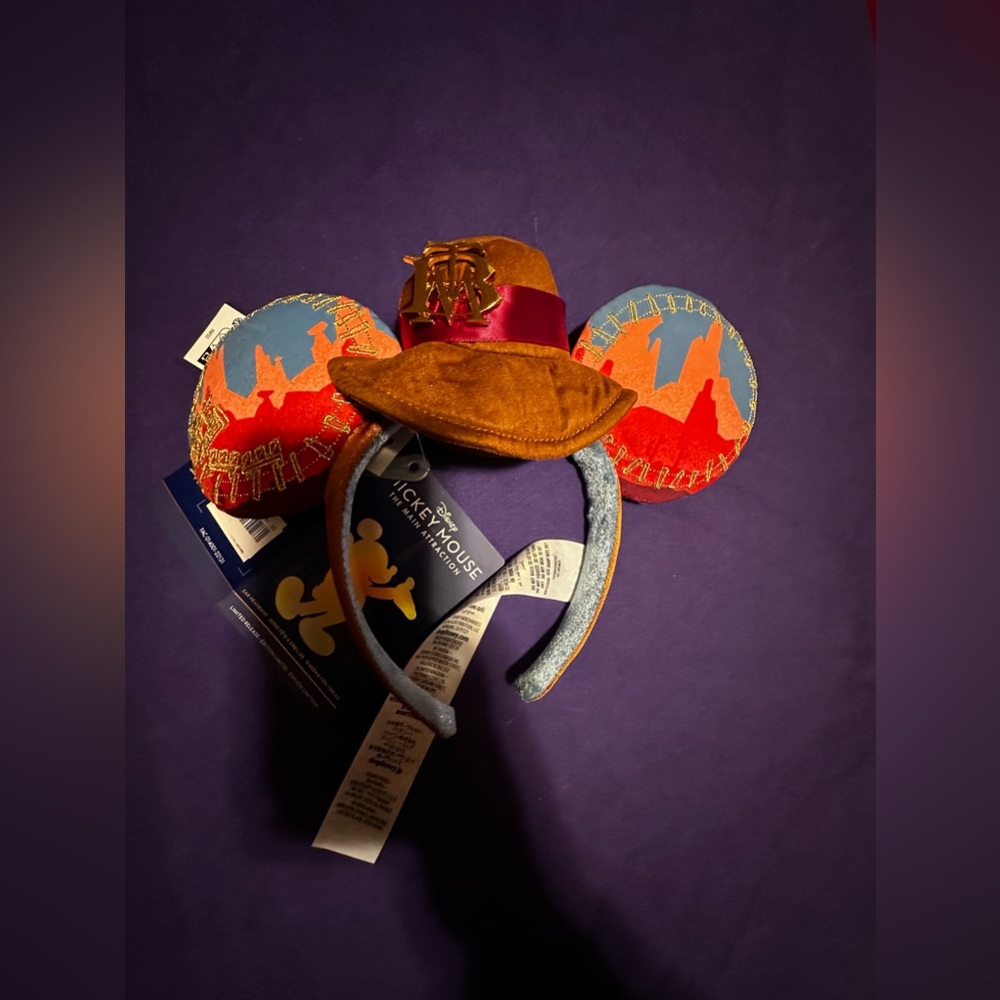 Disney Parks Walt Disney World 50th Big Thunder Mountain Minnie Ear Headband NWT